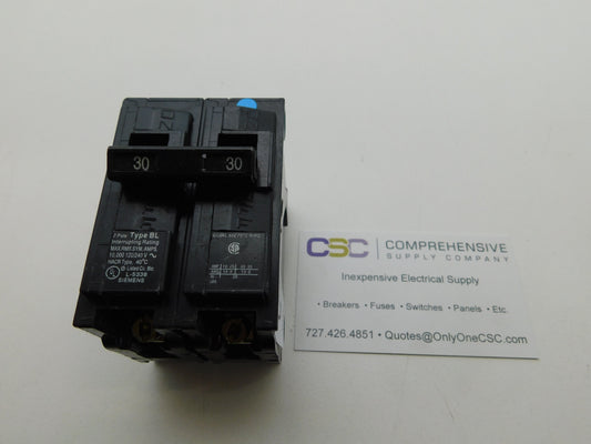 B230 - Siemens 30A Amp 2P Pole 10kA@120/240V Bolt On Circuit Breaker