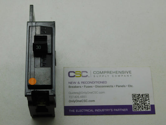 BQ1B030 - Siemens 30A Amp 1P Pole 10kA@120/240V Bolt On Circuit Breaker - Older Series