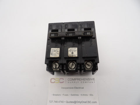Q360H - Siemens 60A Amp 3P Pole 22kA@240V Plug On Circuit Breaker