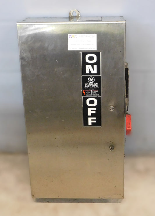 TH3363SS - GE 100A Amp 3P Pole 600V Nema 4/4X Fusible Heavy Duty Safety Switch