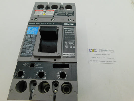 FD63F250 - Siemens 250A Amp 3P Pole 600V 35kA@480V Bolt On Sentron Circuit Breaker W/Black Label