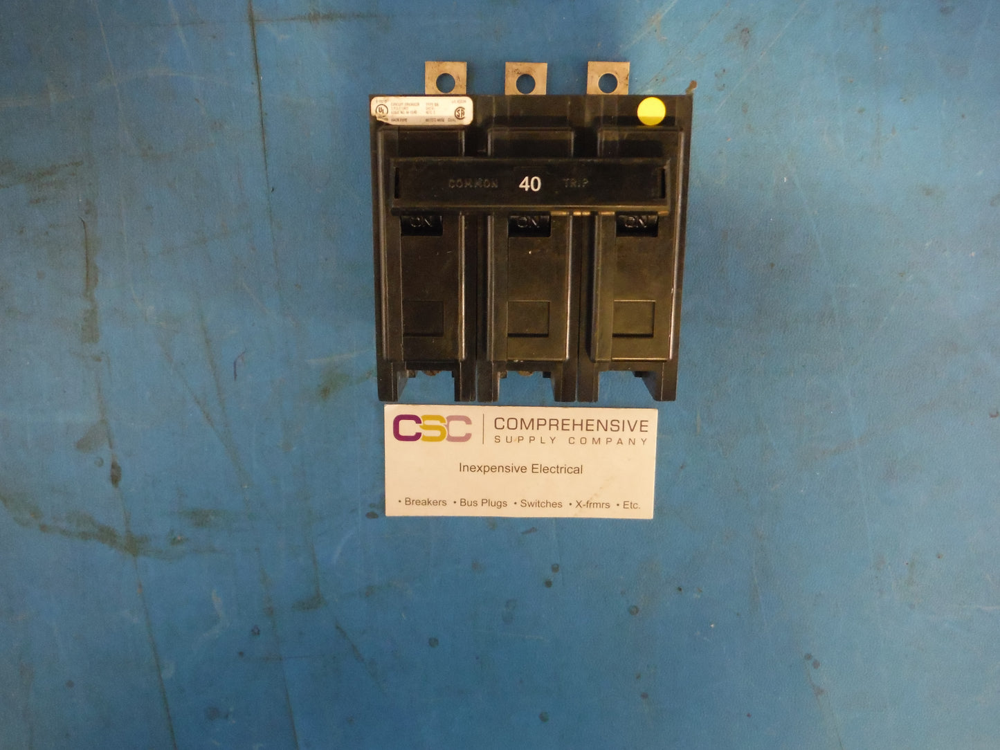 BAB3040H - Cutler Hammer 40A Amp 3P Pole 10kA@240V Bolt On Circuit Breaker