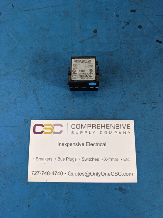 SRPE100A100 - Ge 100A Amp Rating Plug/Trip Used For Sed/Seh/Sel/Sep Circuit Breakers