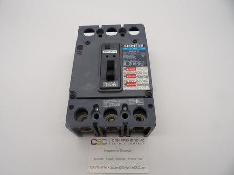 QR23B125 - Siemens 125A Amp 3P Pole 10kA@240V Bolt On Circuit Breaker