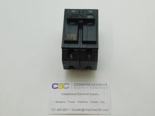 THQL2125 - GE 25A Amp 2P Pole 10kA@120/240V Plug On Circuit Breaker - Older Series