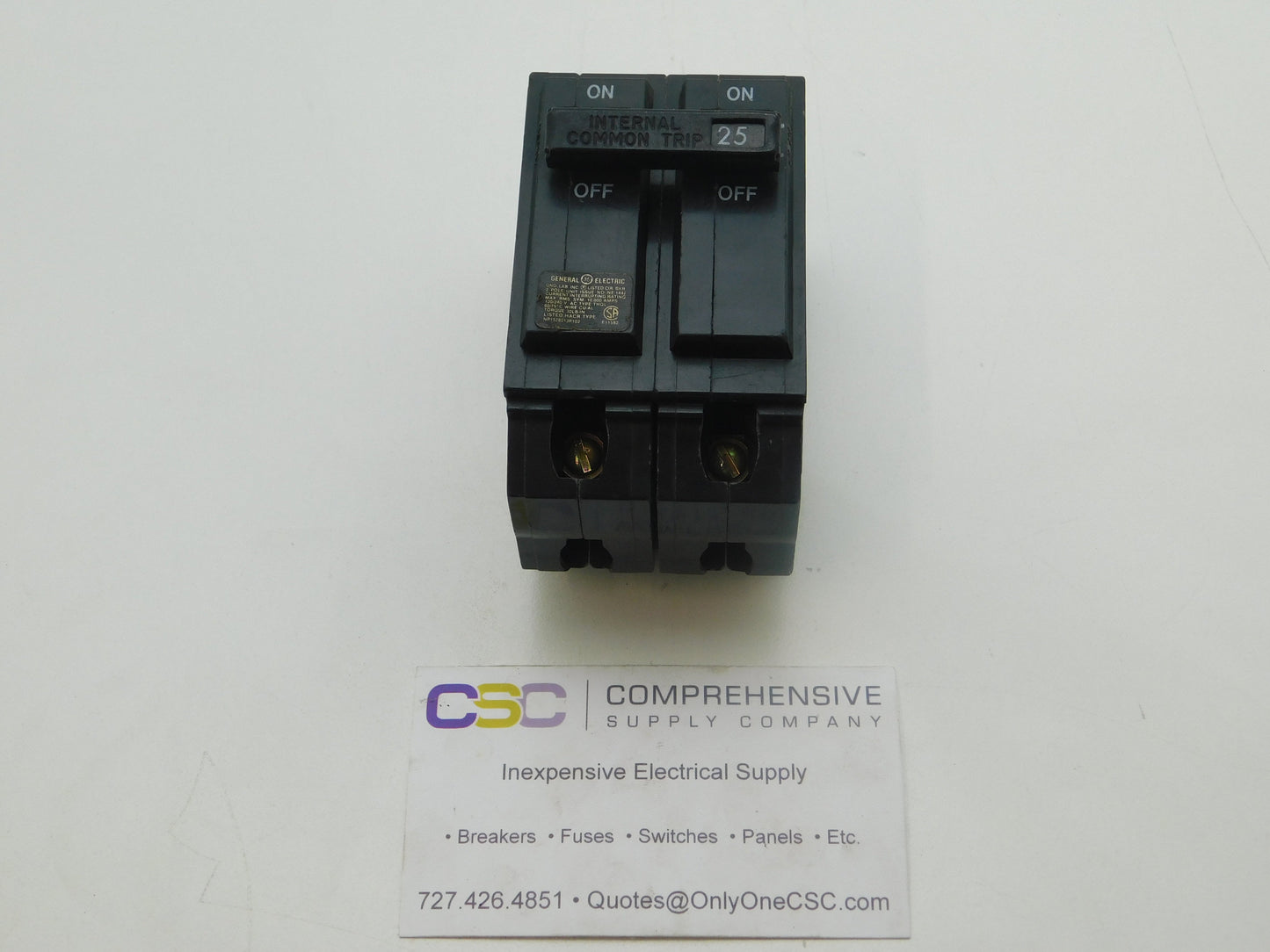 THQL2125 - GE 25A Amp 2P Pole 10kA@120/240V Plug On Circuit Breaker - Older Series