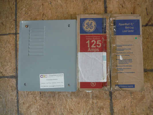 TL412CP - GE 125A Amp 120/240V 4Sp/8Cir Nema 1 Indoor Rated Main Lug Load Center
