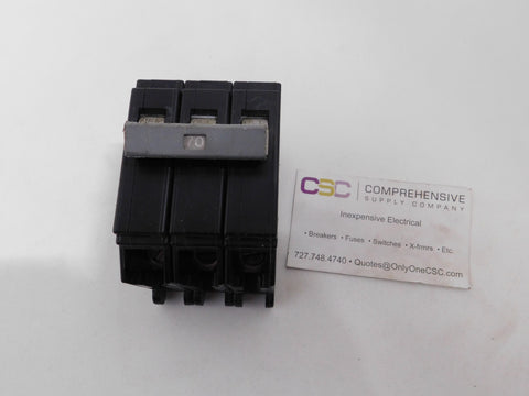 CHB370 - Cutler Hammer 70A Amp 3P Pole 10kA@240V Bolt On Circuit Breaker