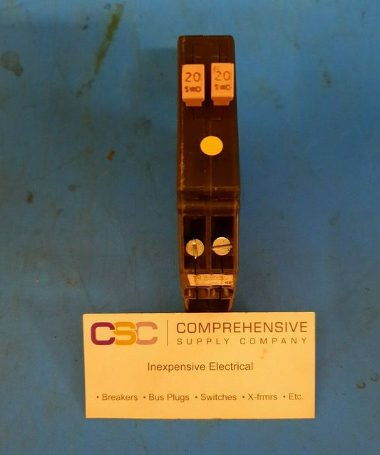 CHNT2020 - Eaton 20/20A Amp 2X1P Pole 10kA@120/240V Plug On Duplex Circuit Breaker
