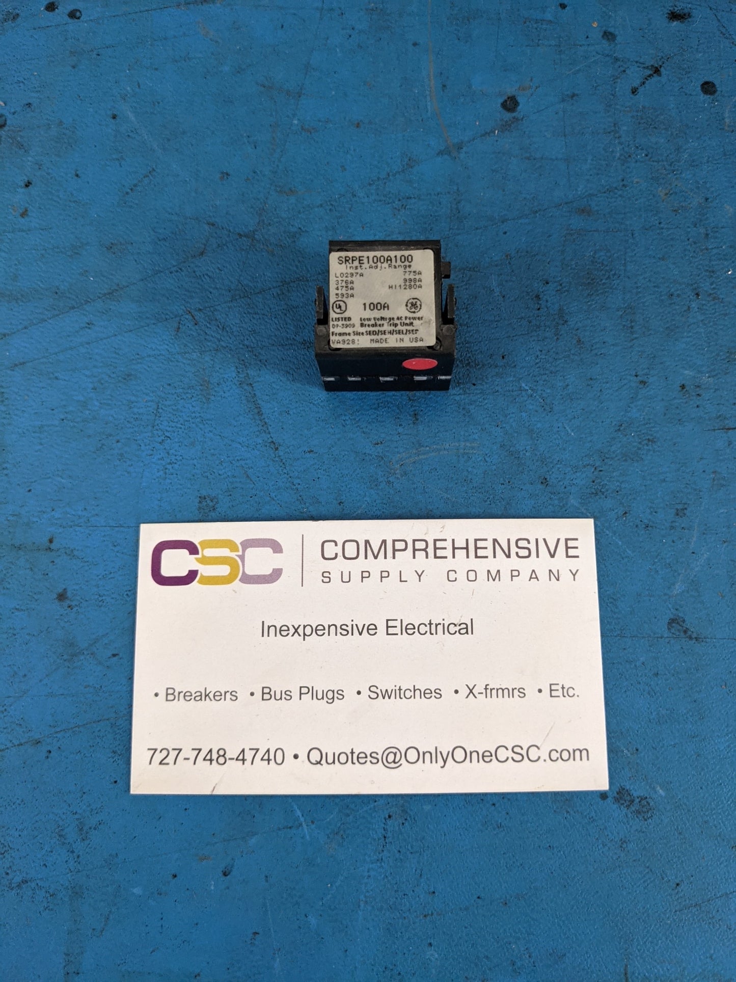 SRPE100A100 - Ge 100A Amp Rating Plug/Trip Used For Sed/Seh/Sel/Sep Circuit Breakers