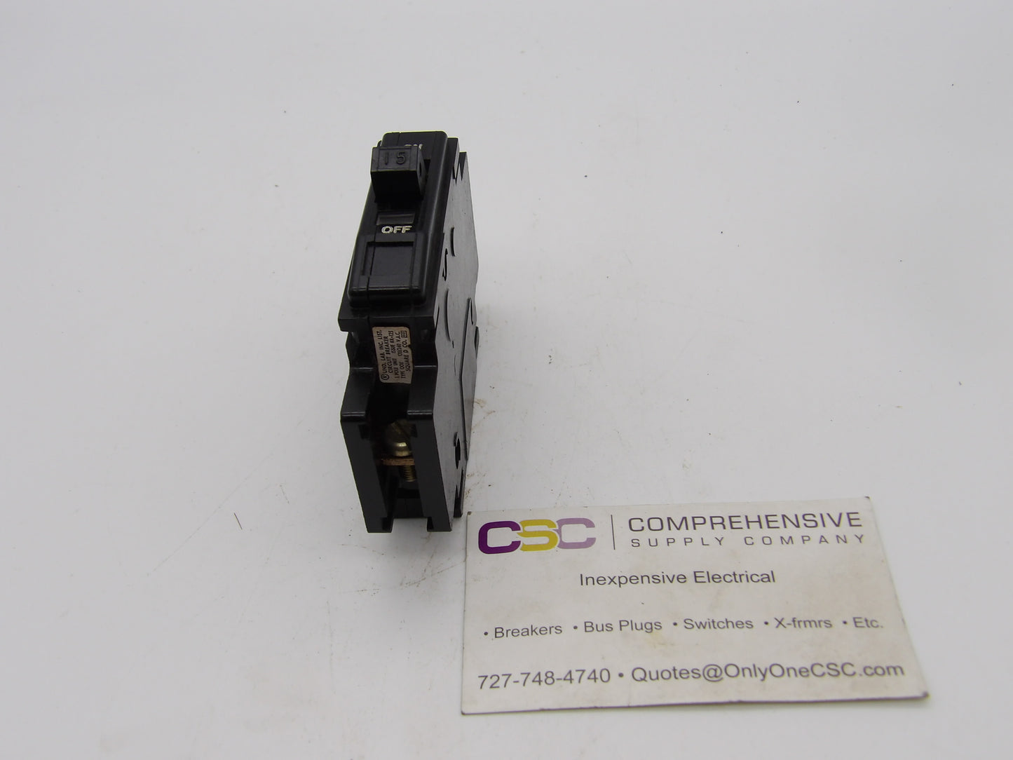 QOU115 - Square D 15A Amp 1P Pole 10kA@120/240V Feed Through Black Circuit Breaker