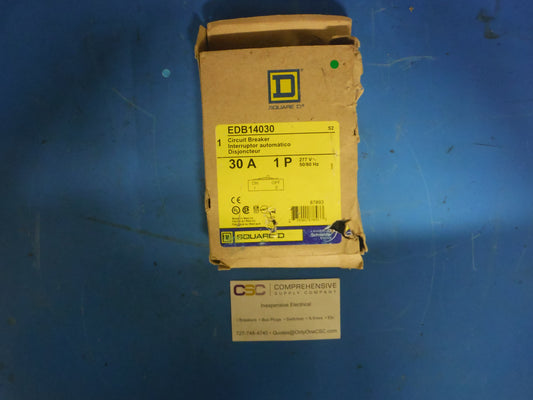 EDB14030 - Square D 30A Amp 1P Pole 18kA@277V Bolt On Circuit Breaker