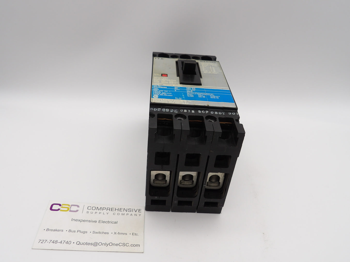 ED43B090 - Siemens 90A Amp 3P Pole 18kA@480V Bolt On Circuit Breaker W/Gray Label