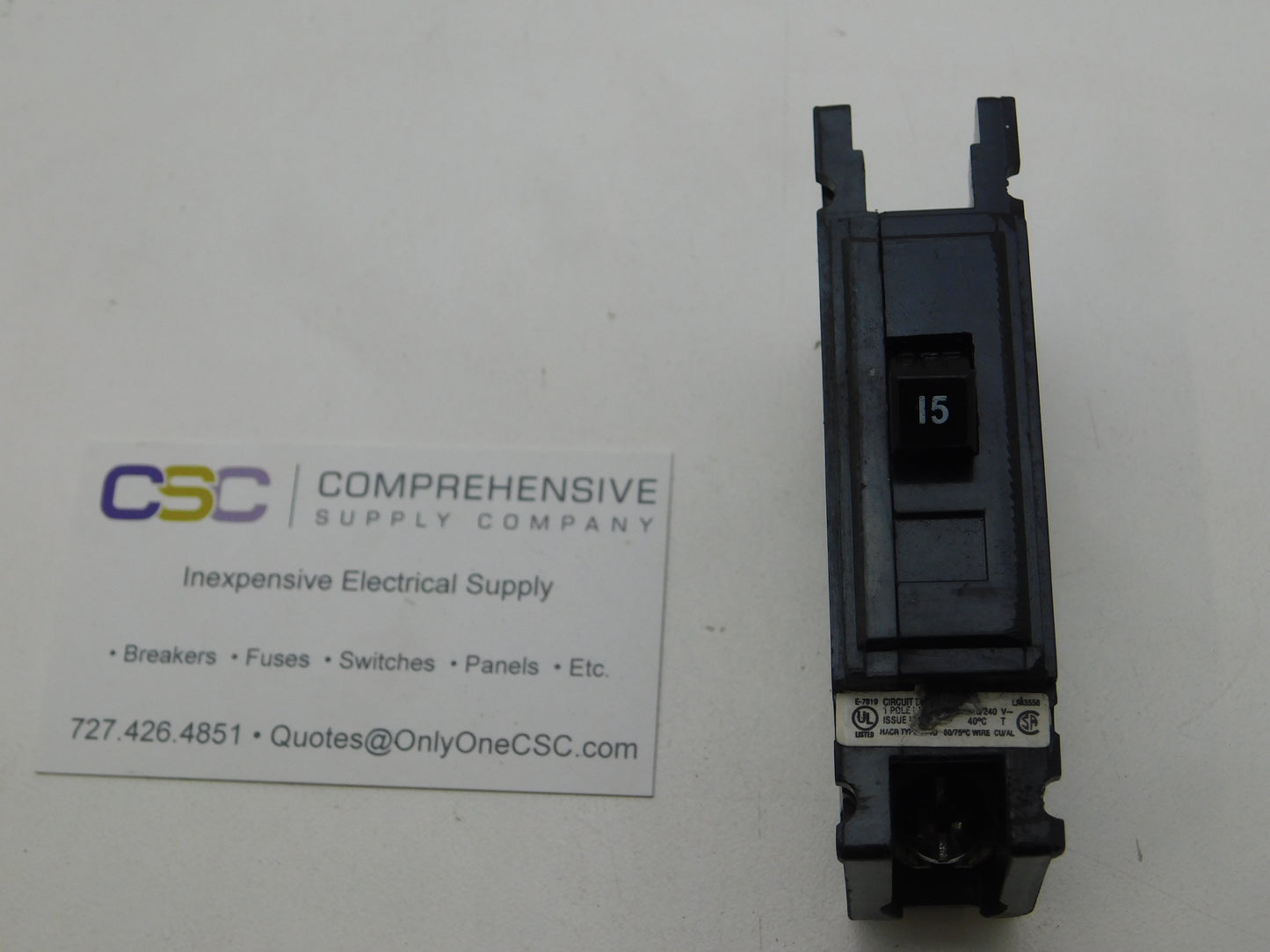 QHCX1015 - Eaton 15A Amp 1P Pole 120/240V 42kA@240V Feed Through Circuit Breaker