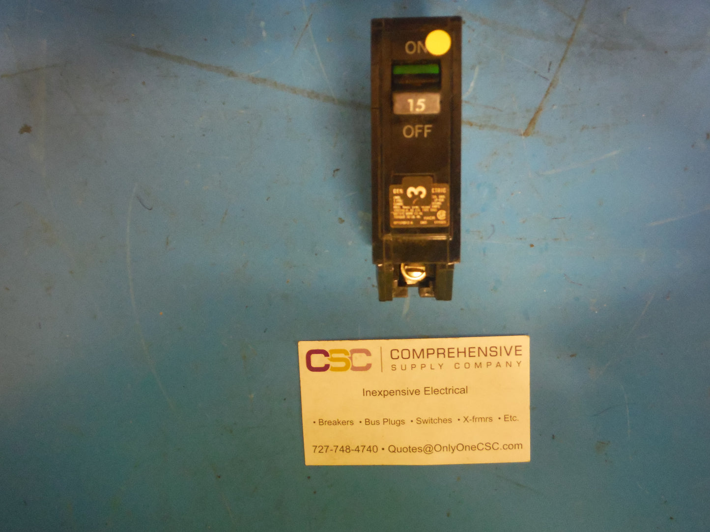 THQL1115 - GE 15A Amp 1P Pole 10kA@120/240V Plug On Circuit Breaker - Older Series