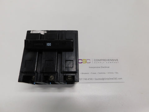 QBHW3100H - Eaton 100A Amp 3P Pole 22kA@240V Bolt On Quicklag Circuit Breaker