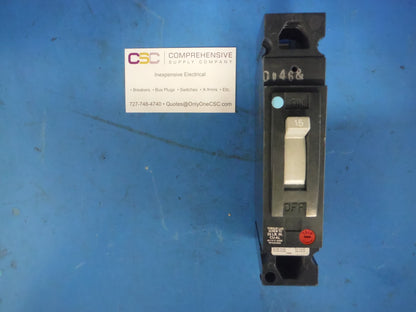 THED113015 - GE 15A Amp 1P Pole 65kA@277V Bolt On Circuit Breaker
