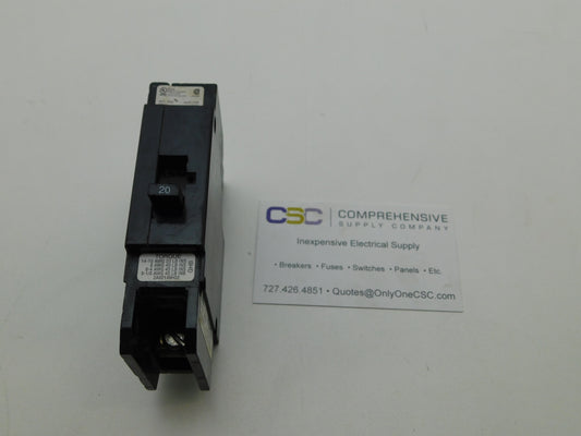 GHB1020 - Eaton 20A Amp 1P Pole 120/277V 14kA@277V Bolt On Circuit Breaker