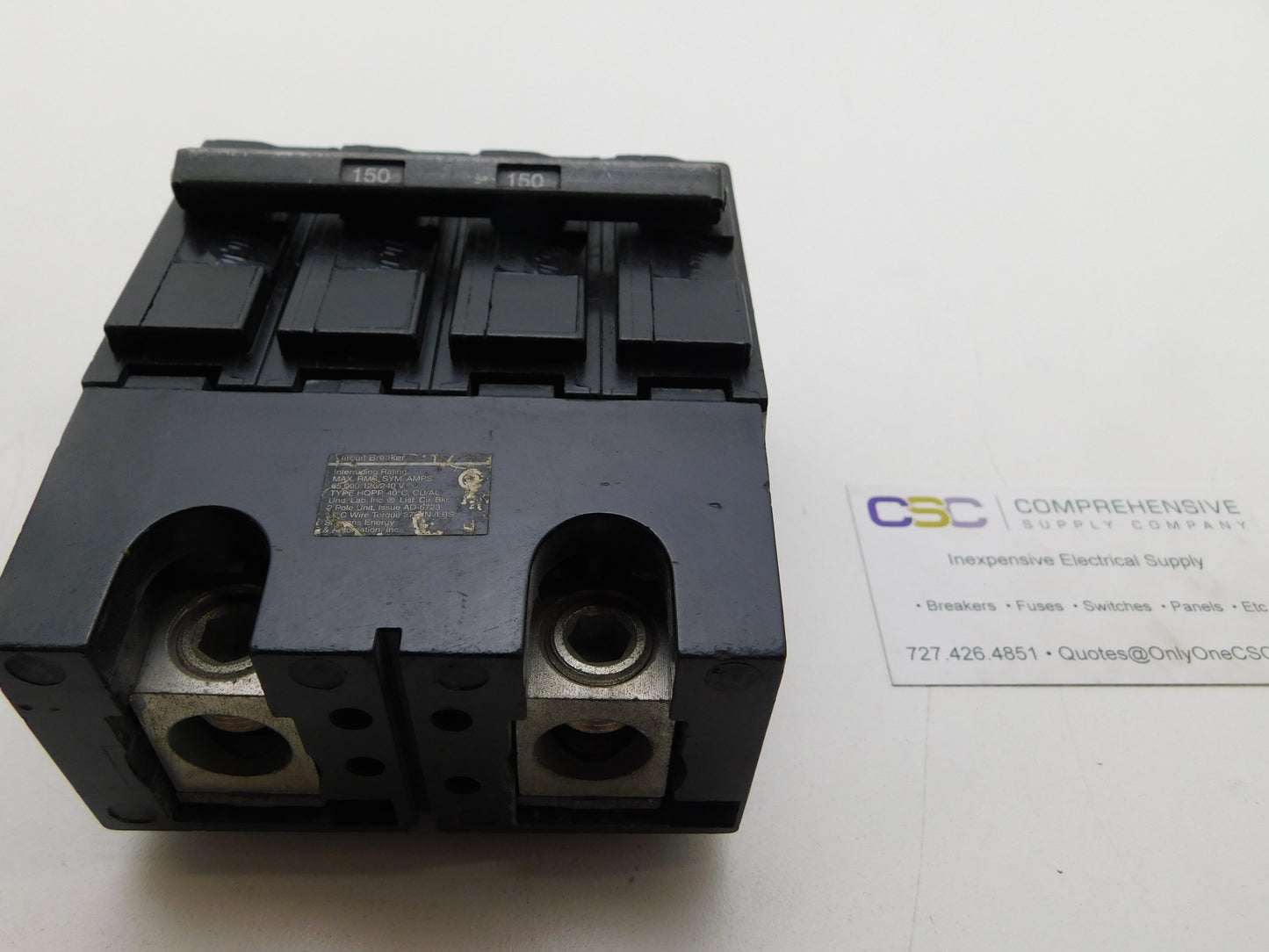 Q2150BHH - Siemens 150A Amp 2P Pole 65kA@120/240V Plug On Main Circuit Breaker