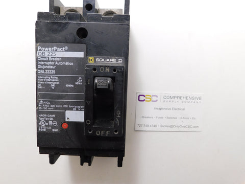 QBL22225 - Square D 225A Amp 2P Pole 10kA@240V Feed Through Circuit Breaker