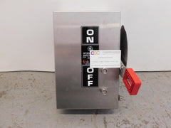 TH3221SS - GE 30A Amp 2P Pole 240V Nema 4/4X Fusible Heavy Duty Stainless Steel Safety Switch