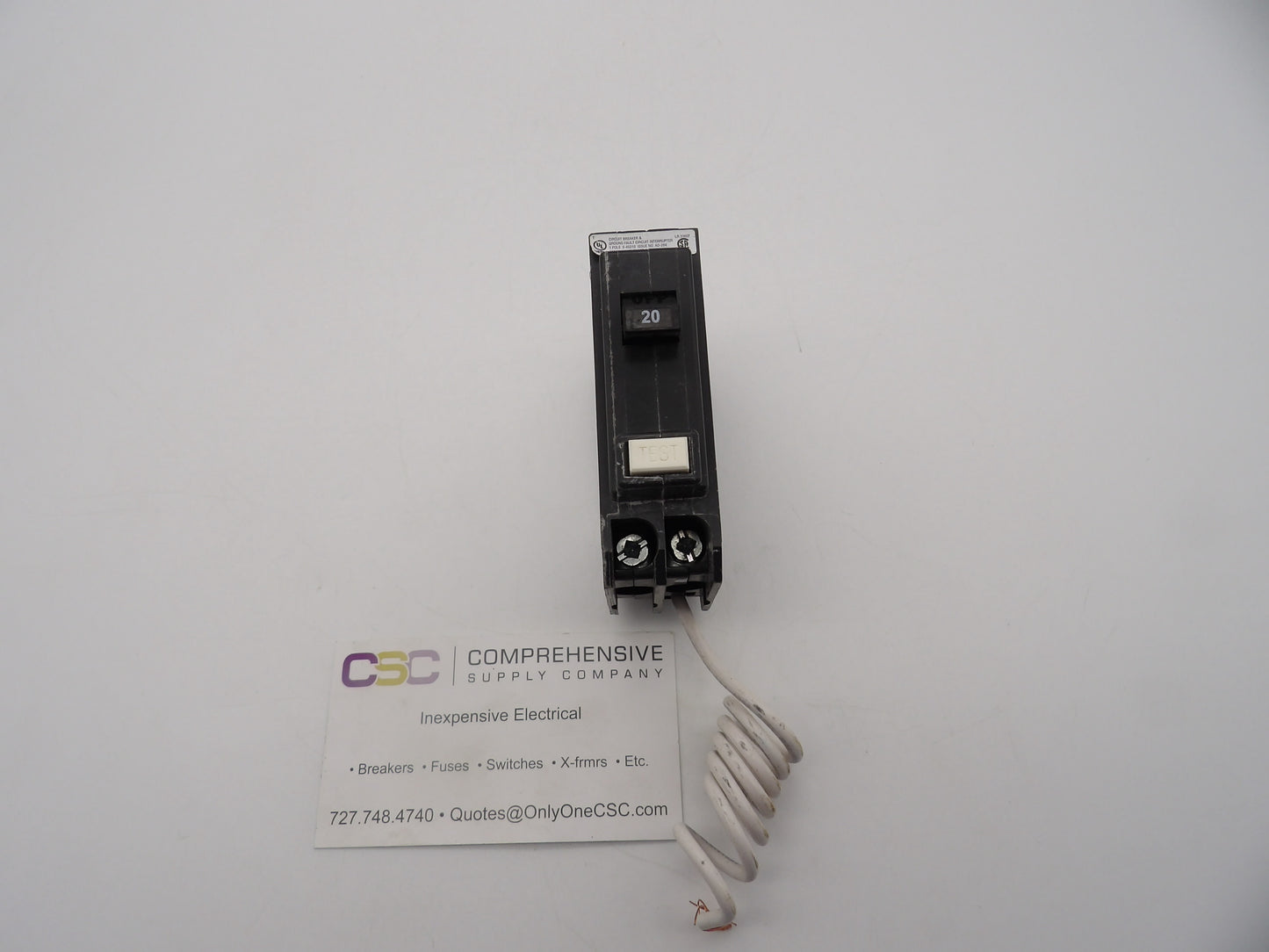 QBGFT1020 - Eaton 20A Amp 1P Pole 10kA@120V Bolt On Ground Fault GFCI Circuit Breaker