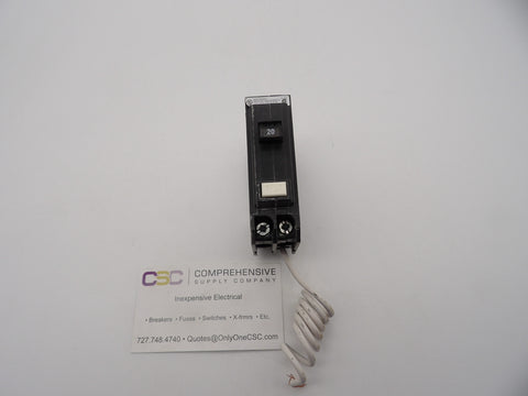 QBGFT1020 - Eaton 20A Amp 1P Pole 10kA@120V Bolt On Ground Fault GFCI Circuit Breaker