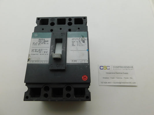 TED134030 - GE 30A Amp 3P Pole 14kA@480V Bolt On Circuit Breaker