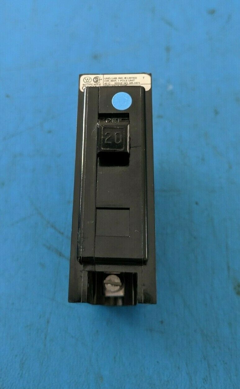 QBHW1020 - Westinghouse 20A Amp 1P Pole 22kA@120/240V Bolt On Quicklag Circuit Breaker