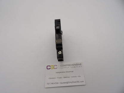 A120R - Challenger 20A Amp 1P Pole 10kA@120/240V Plug On Circuit Breaker W/Right Clip