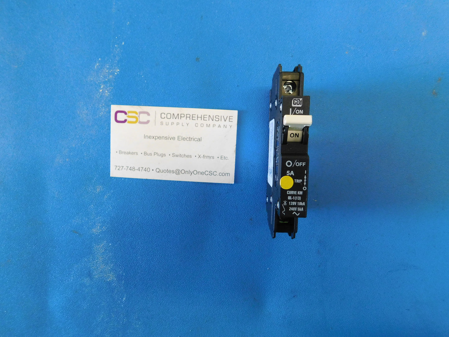 QL18KM05 - Cbi 5A Amp 1P Pole 240V 10kA@120V Plug On Circuit Breaker