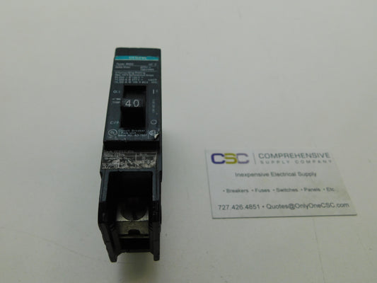 BQD140 - Siemens 40A Amp 1P Pole 120/277V 14kA@277V Bolt On Black Circuit Breaker