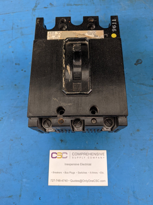 EH3-B030 - ITE 30A Amp 3P Pole 14kA@480V Bolt On Circuit Breaker