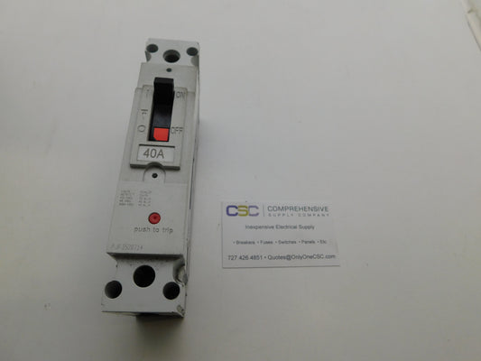 FBV16TE040RV - GE 40A Amp 1P Pole 600V 35kA@480V Feed Through Record Plus Circuit Breaker