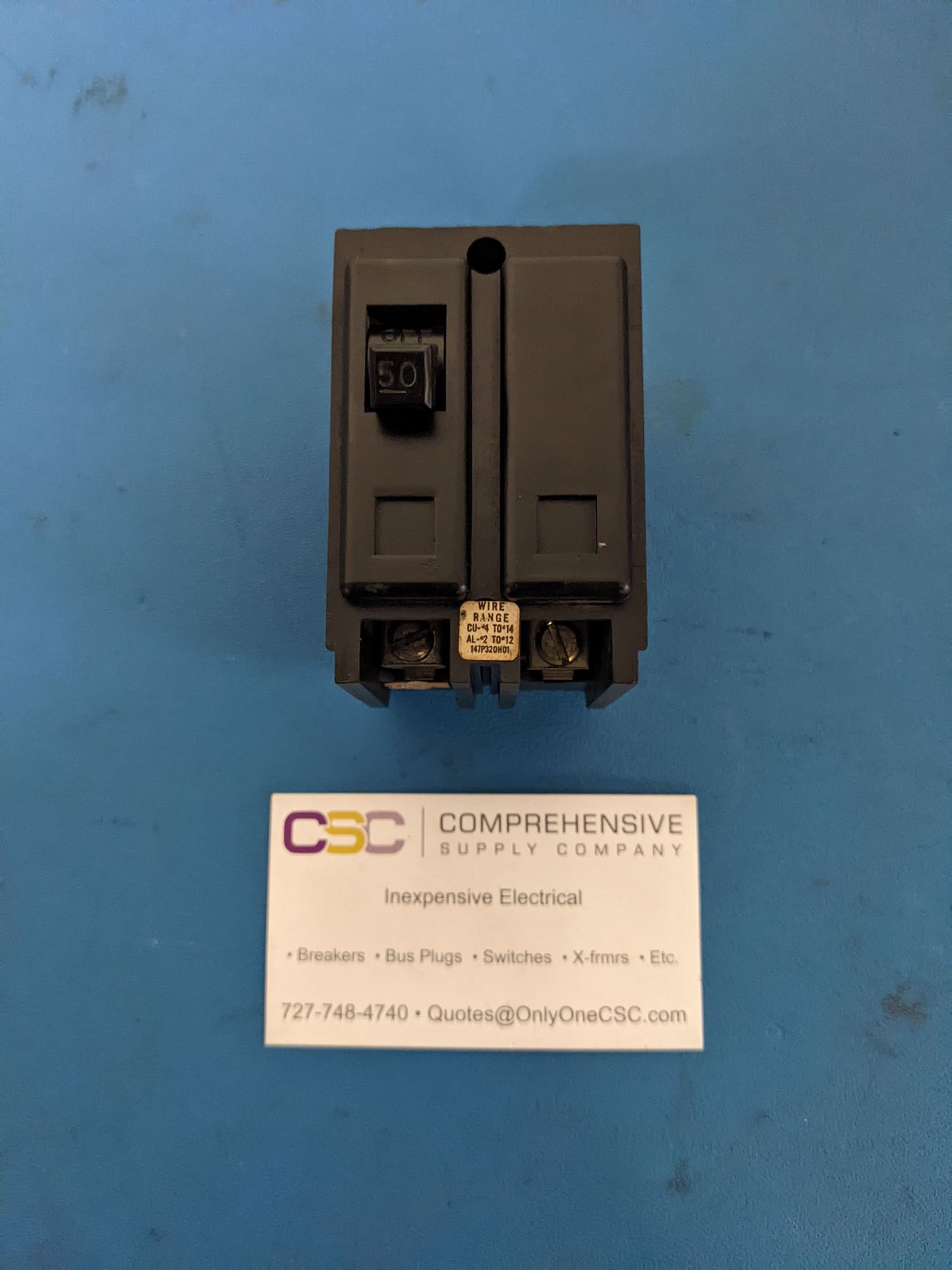 QNPL2050 - Westinghouse 50A Amp 2P Pole 10kA@120/240V Plug On Quicklag Circuit Breaker