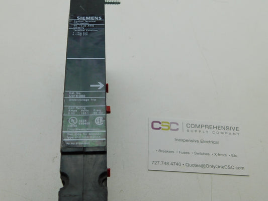U01ED60 - Siemens Undervoltage Release For 125A Amp 120V Left Pole Mounting