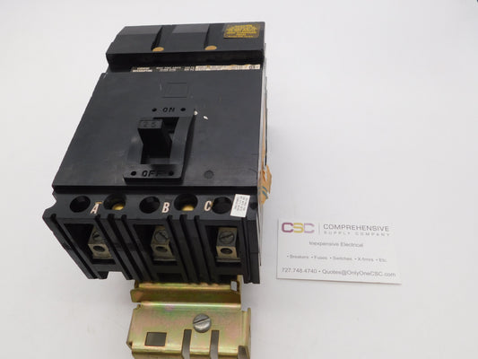 FA36025 - Square D 25A Amp 3P Pole 600V 18kA@480V I-Line Plug On Black Circuit Breaker