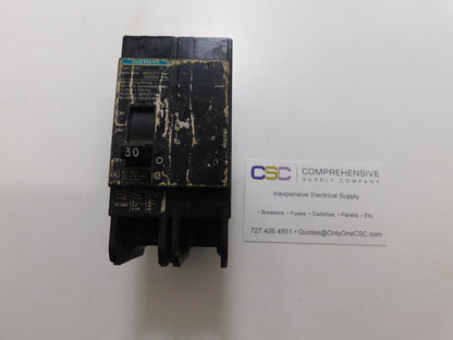 BQD230 - Siemens 30A Amp 2P Pole 14kA@480Y/277V Bolt On Black Circuit Breaker