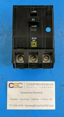 QOB340VH - Square D 40A Amp 3P Pole 22kA@240V Bolt On Circuit Breaker