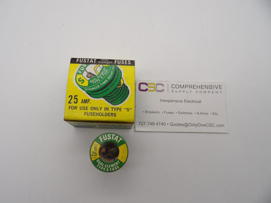 S-25 - Fustat 25A Amp Type S Dual Element Fuse - 4Pk