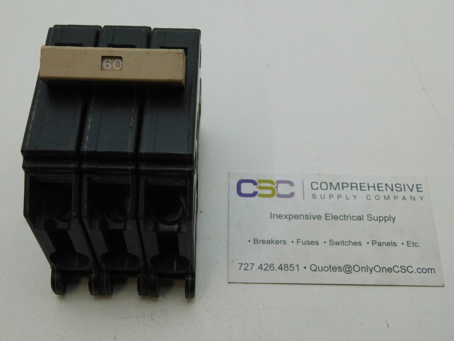 CH360 - Cutler Hammer 60A Amp 3P Pole 10kA@240V Plug On Circuit Breaker