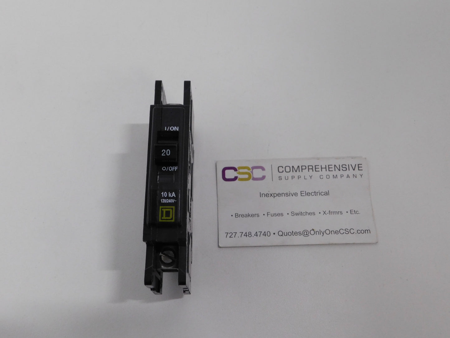 QOU120 - Square D 20A Amp 1P Pole 10kA@120/240V Feed Through Circuit Breaker