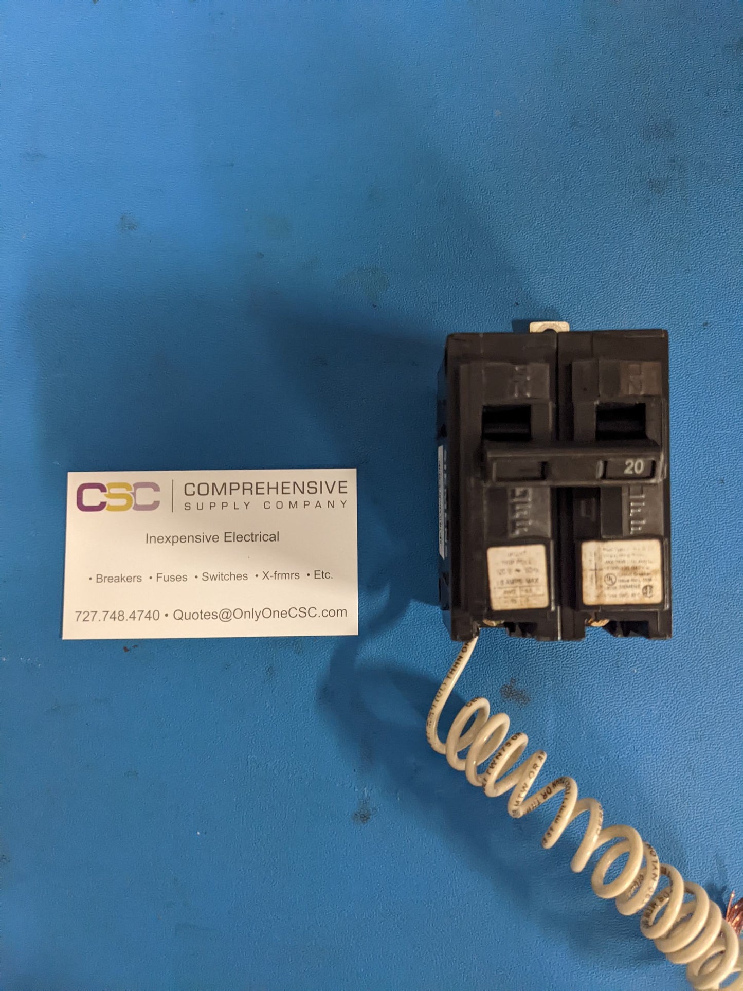 B12000S01 - Siemens 20A Amp 1P Pole 10kA@120/240V Bolt On Circuit Breaker W/120V Shunt Trip