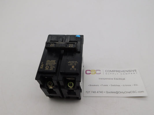 B220 - Siemens 20A Amp 2P Pole 10kA@120/240V Bolt On Circuit Breaker