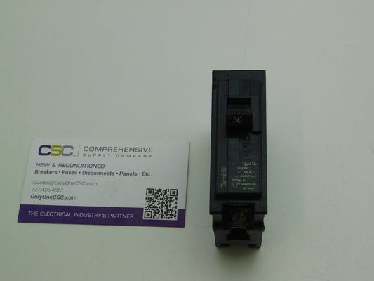 B150 - Siemens 50A Amp 1P Pole 10kA@120/240V Bolt On Circuit Breaker - Older Series