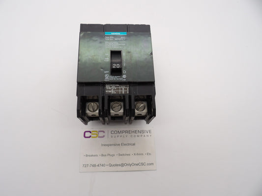 BQD320 - Siemens 20A Amp 3P Pole 14kA@480Y/277V Bolt On Circuit Breaker