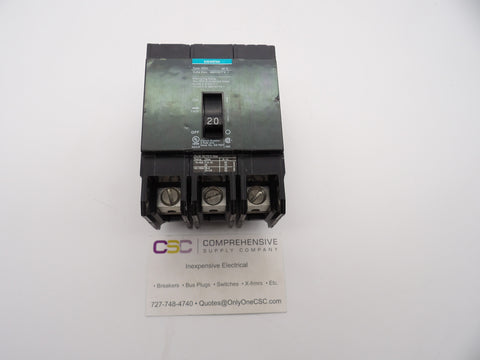 BQD320 - Siemens 20A Amp 3P Pole 14kA@480Y/277V Bolt On Circuit Breaker