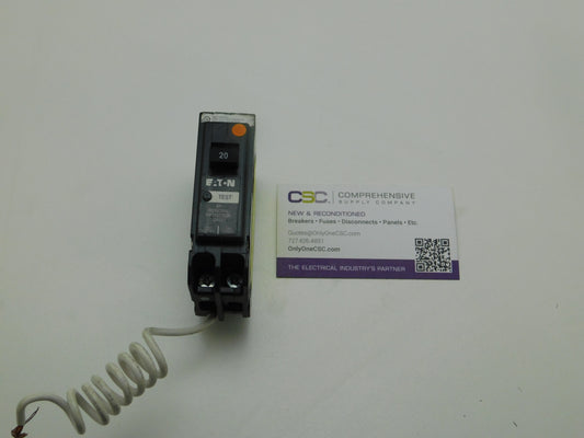 BRN120GF - Cutler Hammer 20A Amp 1P Pole 10kA@120V Plug On Ground Fault GFCI Circuit Breaker
