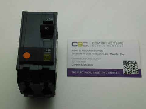 QO260 - Square D 60A Amp 2P Pole 10kA@120/240V Plug On Circuit Breaker