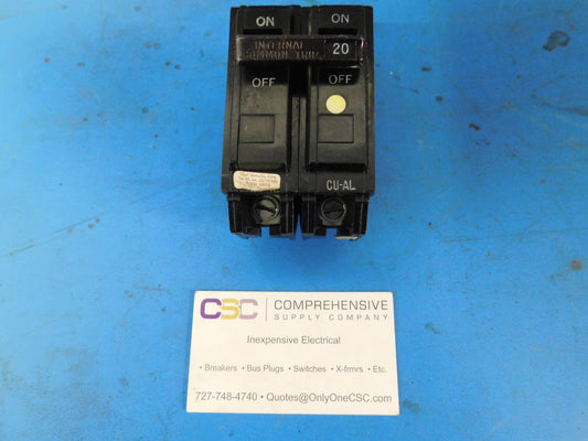 THQB2120 - GE 20A Amp 2P Pole 10kA@120/240V Bolt On Circuit Breaker - Older Series